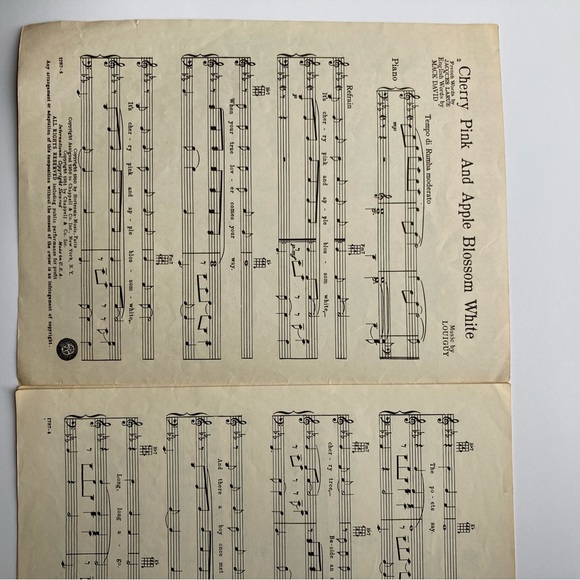 Cherry Pink And Apple Blossom White Sheet Music Featuring Jane Russell - Picture 5 of 5